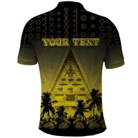 Personalised Palau Independence Day Polo Shirt Palauan Tattoo Pattern - Polynesian Pride