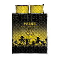 Palau Independence Day Quilt Bed Set Palauan Tattoo Pattern - Polynesian Pride