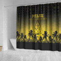 Palau Independence Day Shower Curtain Palauan Tattoo Pattern - Polynesian Pride