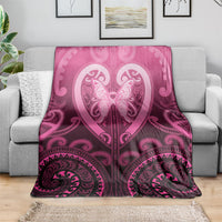 Aotearoa Breast Cancer Blanket Maori Tribal Pattern LT05 - Polynesian Pride