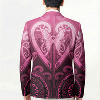 Aotearoa Breast Cancer Blazer Maori Tribal Pattern LT05 - Polynesian Pride