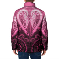 Aotearoa Breast Cancer Padded Jacket Maori Tribal Pattern LT05 - Polynesian Pride
