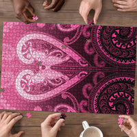 Aotearoa Breast Cancer Puzzle Maori Tribal Pattern LT05 - Polynesian Pride