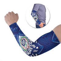 Toa Samoa Rugby Custom Arm Sleeves Samoan Pride With Tribal Pattern - Polynesian Pride