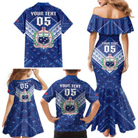 Toa Samoa Rugby Custom Family Matching Mermaid Dress and Hawaiian Shirt Samoan Pride With Tribal Pattern - Polynesian Pride