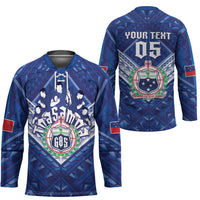 Toa Samoa Rugby Custom Hockey Jersey Samoan Pride With Tribal Pattern LT05 - Polynesian Pride