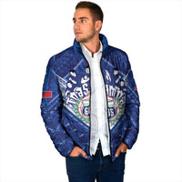 Toa Samoa Rugby Custom Padded Jacket Samoan Pride With Tribal Pattern - Polynesian Pride