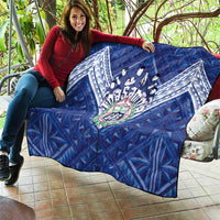 Toa Samoa Rugby Quilt Samoan Pride With Tribal Pattern - Polynesian Pride