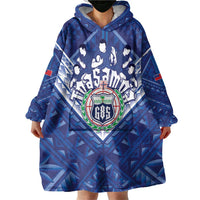 Toa Samoa Rugby Custom Wearable Blanket Hoodie Samoan Pride With Tribal Pattern - Polynesian Pride
