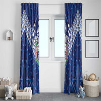 Toa Samoa Rugby Window Curtain Samoan Pride With Tribal Pattern - Polynesian Pride