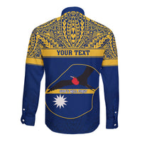 Personalised Repubrikin Naoero Independence Day Long Sleeve Button Shirt Tamanu With Coat Of Arms LT05 - Polynesian Pride