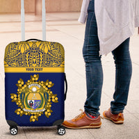 Repubrikin Naoero Independence Day Luggage Cover Tamanu With Coat Of Arms LT05 Yellow - Polynesian Pride