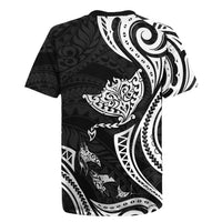 Hawaii Manta Ray Rugby Jersey Polynesian Art Tattoo LT05 - Polynesian Pride