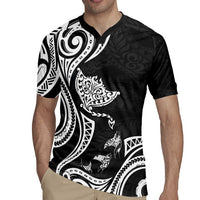 Hawaii Manta Ray Rugby Jersey Polynesian Art Tattoo LT05 - Polynesian Pride