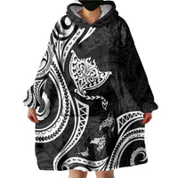 Hawaii Manta Ray Wearable Blanket Hoodie Polynesian Art Tattoo LT05 - Polynesian Pride