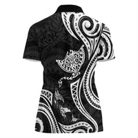 Hawaii Manta Ray Women Polo Shirt Polynesian Art Tattoo LT05 - Polynesian Pride