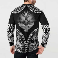 Hawaiian Hawk Button Sweatshirt Polynesian Pattern Style LT05 - Polynesian Pride