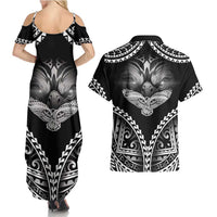 Hawaiian Hawk Couples Matching Summer Maxi Dress and Hawaiian Shirt Polynesian Pattern Style LT05 - Polynesian Pride