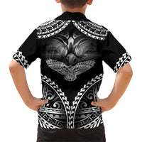 Hawaiian Hawk Kid Hawaiian Shirt Polynesian Pattern Style