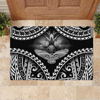 Hawaiian Hawk Rubber Doormat Polynesian Pattern Style LT05 Black - Polynesian Pride