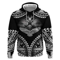 Hawaiian Hawk Zip Hoodie Polynesian Pattern Style