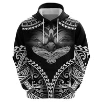 Hawaiian Hawk Zip Hoodie Polynesian Pattern Style