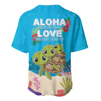Ohana Hawaii Baseball Jersey Kawaii Family Turtle