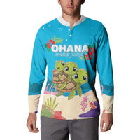Ohana Hawaii Button Sweatshirt Kawaii Family Turtle LT05 - Polynesian Pride