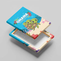 Ohana Hawaii Canvas Wall Art Kawaii Family Turtle LT05 - Polynesian Pride