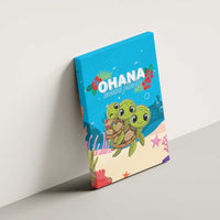 Ohana Hawaii Canvas Wall Art Kawaii Family Turtle LT05 - Polynesian Pride