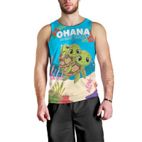 Ohana Hawaii Men Tank Top Kawaii Family Turtle LT05 - Polynesian Pride