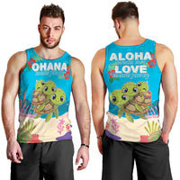 Ohana Hawaii Men Tank Top Kawaii Family Turtle LT05 - Polynesian Pride