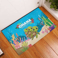 Ohana Hawaii Rubber Doormat Kawaii Family Turtle LT05 - Polynesian Pride