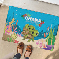 Ohana Hawaii Rubber Doormat Kawaii Family Turtle LT05 - Polynesian Pride