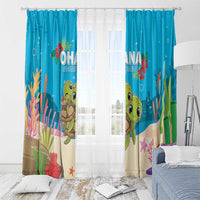Ohana Hawaii Window Curtain Kawaii Family Turtle LT05 - Polynesian Pride