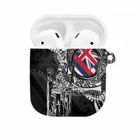 Hawaii King Flag AirPods Case Hawaiian Maile Lei LT05 Black - Polynesian Pride