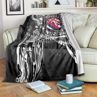 Hawaii King Flag Blanket Hawaiian Maile Lei - Polynesian Pride