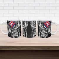 Hawaii King Flag Ceramic Mug Hawaiian Maile Lei - Polynesian Pride