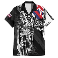 Hawaii King Flag Family Matching Off The Shoulder Long Sleeve Dress and Hawaiian Shirt Hawaiian Maile Lei - Polynesian Pride