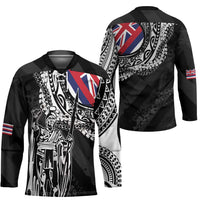 Hawaii King Flag Hockey Jersey Hawaiian Maile Lei LT05 - Polynesian Pride