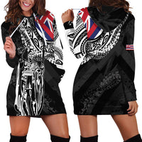 Hawaii King Flag Hoodie Dress Hawaiian Maile Lei LT05 - Polynesian Pride