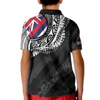 Hawaii King Flag Kid Polo Shirt Hawaiian Maile Lei LT05 - Polynesian Pride