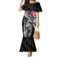 Hawaii King Flag Mermaid Dress Hawaiian Maile Lei - Polynesian Pride