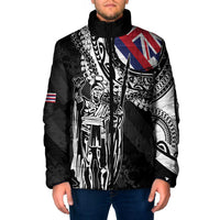 Hawaii King Flag Padded Jacket Hawaiian Maile Lei - Polynesian Pride