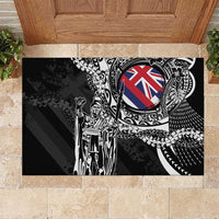 Hawaii King Flag Rubber Doormat Hawaiian Maile Lei - Polynesian Pride