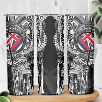 Hawaii King Flag Skinny Tumbler Hawaiian Maile Lei - Polynesian Pride