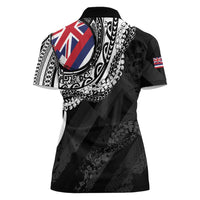 Hawaii King Flag Women Polo Shirt Hawaiian Maile Lei LT05 - Polynesian Pride