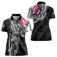 Hawaii King Flag Women Polo Shirt Hawaiian Maile Lei LT05 - Polynesian Pride