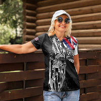 Hawaii King Flag Women Polo Shirt Hawaiian Maile Lei LT05 - Polynesian Pride