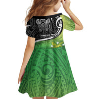 Custom New Zealand Cook Islands Family Matching Long Sleeve Bodycon Dress and Hawaiian Shirt Maori Tiki With Circle Stars Turtle - Polynesian Pride